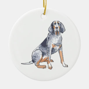 Décoration En Céramique Coonhound bleu