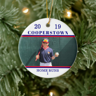Décoration En Céramique Cooperstown NY Baseball Photo Home Run Fun Fun Fun