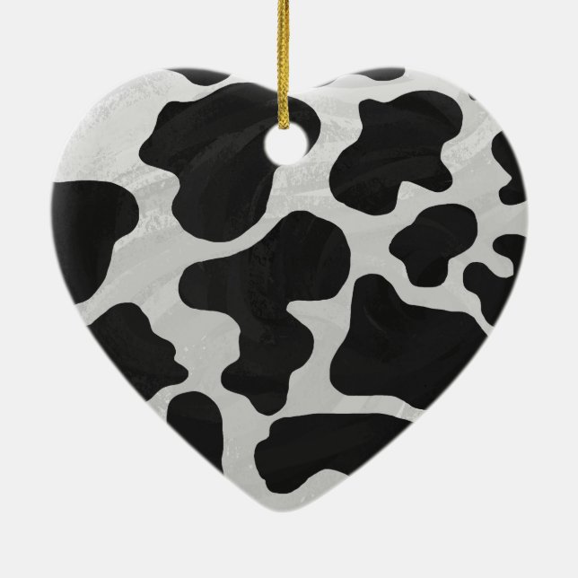 Décoration En Céramique Copie noire et blanche de vache (Dos)