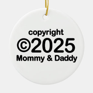 Décoration En Céramique Copyright 2022 Mommy and Daddy Ceramic Ornament