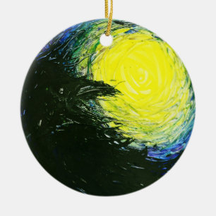 Décoration En Céramique Corbeau