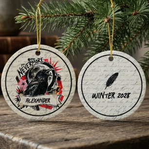 Décoration En Céramique Corbeau Gothique Nevermore Dark Academia