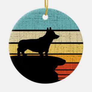 Décoration En Céramique Corgi Retro Vintage 60s les années 70 propriétaire