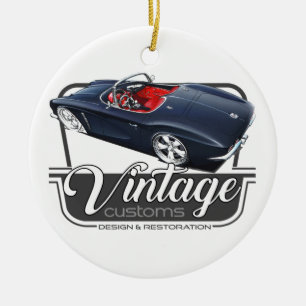 Décoration En Céramique Corvette faite sur commande vintage