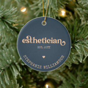 Décoration En Céramique Cosmetologue Esthéticien Personnalisé Beautician