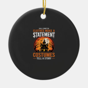 Décoration En Céramique Costumes d'Halloween racontent une histoire Maison