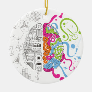 Décoration En Céramique Côté créatif de maître d'esprit de cerveau de