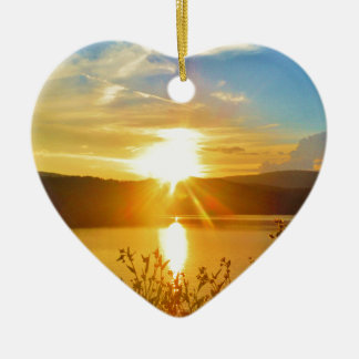Décoration En Céramique Coucher de soleil sur le lac Arrowhead