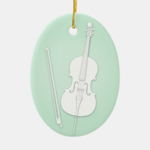 Décoration En Céramique Coucou blanc avec Bow Custom Mint Music