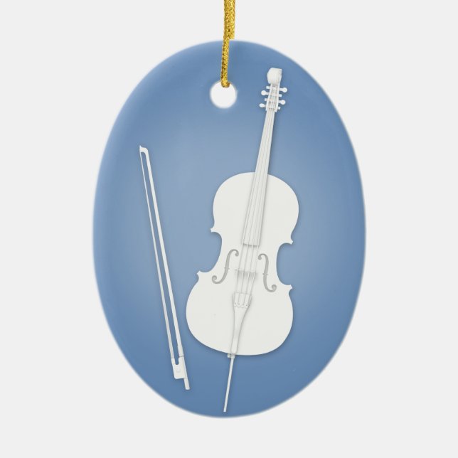 Décoration En Céramique Coucou blanc avec Bow Personnalisé Musique bleu fo (Devant)
