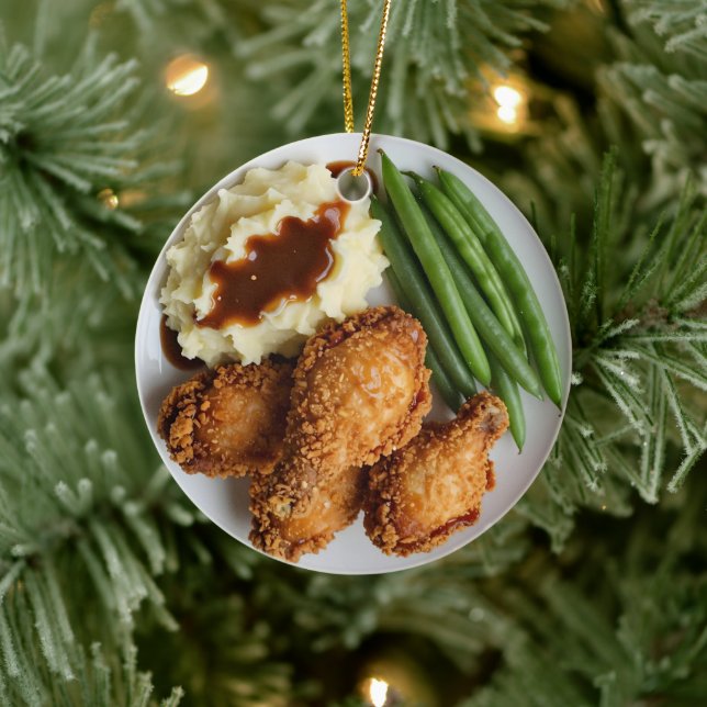 Décoration En Céramique Coucou, c'est Noël ! Blague drôle de poulet (Arbre)