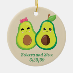 Décoration En Céramique Couple Marié Avocat Cadeau de Mariage Cute