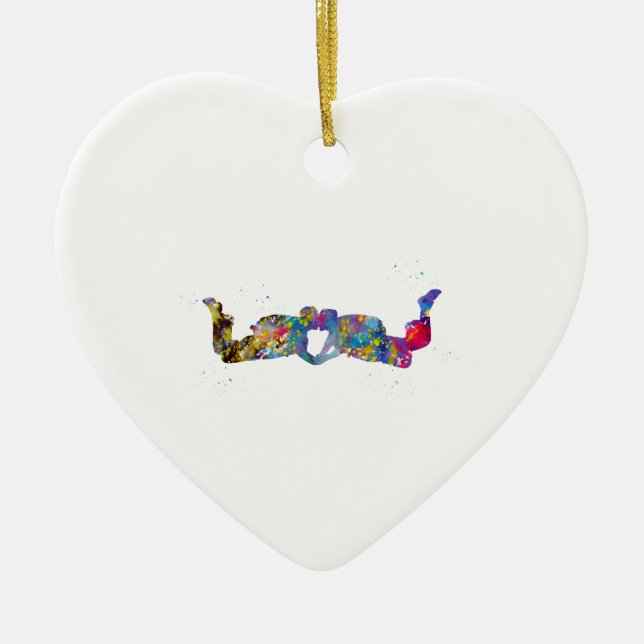 Décoration En Céramique Couple Skydiver (Devant)