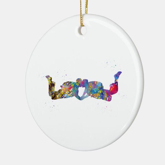 Décoration En Céramique Couple Skydiver (Gauche)