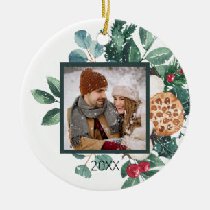 Décoration En Céramique Couples sur mesure mignons Premier Noël