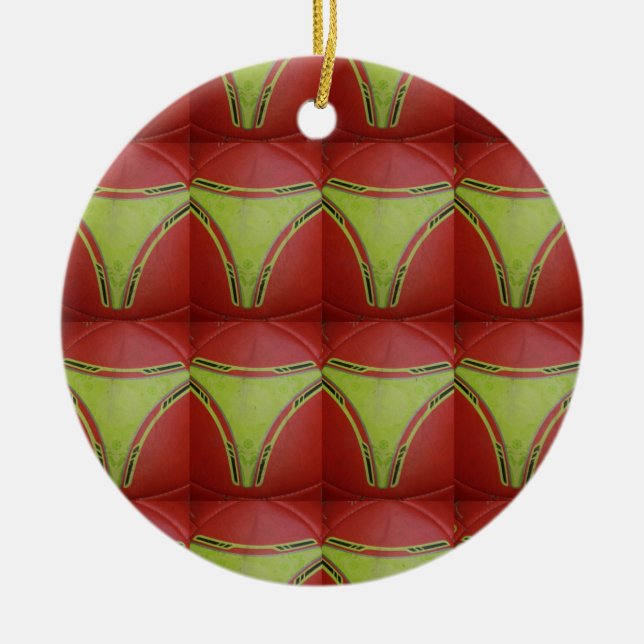 Décoration En Céramique Courbes jaunes dorées.JPG (Devant)