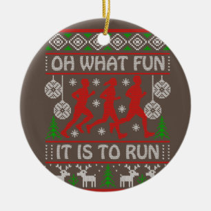 Décoration En Céramique Courir L'Idée Cadeau Noël Quel Amusant Il Est De C