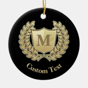 Décoration En Céramique Couronne avec bouclier