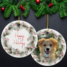 Couronne de fête avec photo personnalisée d'animal