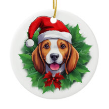 Couronne de Noël beagle