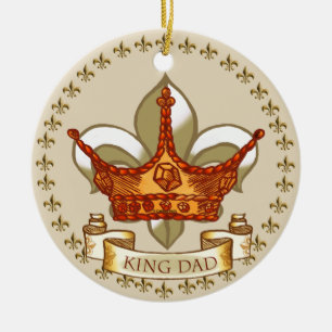 Décoration En Céramique Couronne Royale Papa Roi