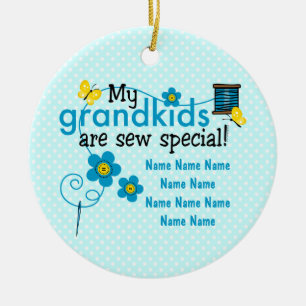 Décoration En Céramique Cousez l'ornement personnalisé par Grandkids