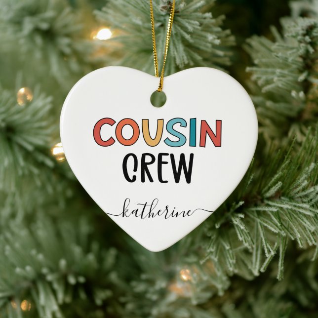 Décoration En Céramique Cousin Crew Matching Cousins Cute Cadeau (Arbre)