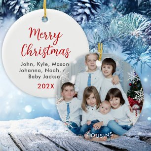 Décoration En Céramique Coussins personnalisés Noël photo