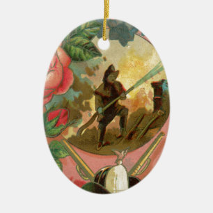 Décoration En Céramique Couverture vintage des pompiers des années 1880