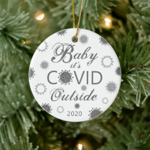 Décoration En Céramique COVID-19 Baby It's COVID Outside 2020 Nom photo