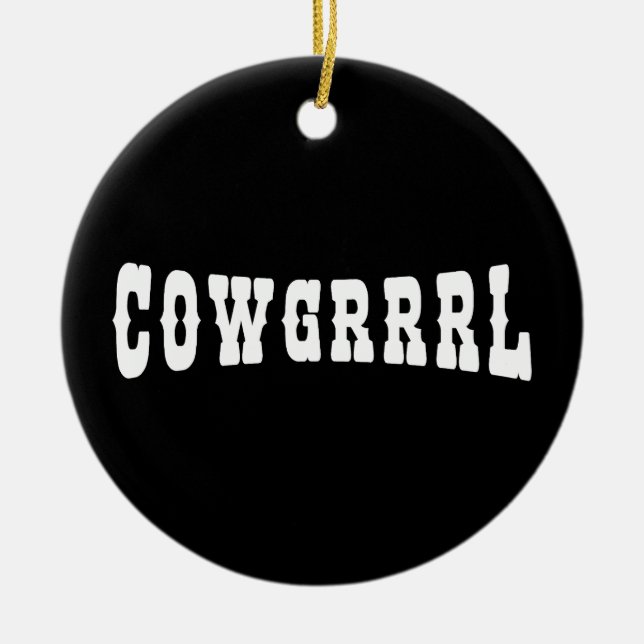 DÉCORATION EN CÉRAMIQUE COWGRRRL (Devant)