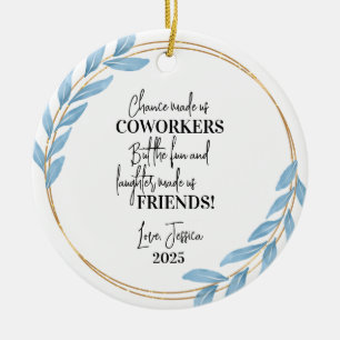 Décoration En Céramique Coworker Best Friend Christmas Ornament Cadeau