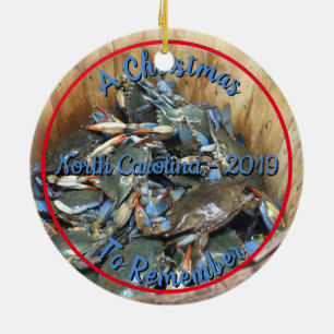 Décoration En Céramique Crabes bleus - Noël en Caroline du Nord