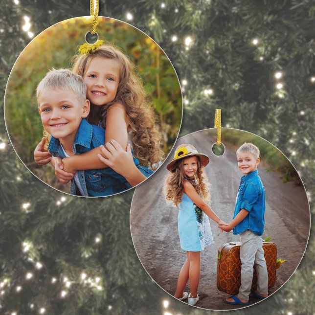 Décoration En Céramique Create Your Own Kids Photo Christmas (Create Your Own Kids Photo Christmas Ceramic Ornament)