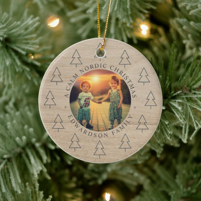 Décoration En Céramique Create your own nordic family photo christmas (Arbre)