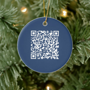 Décoration En Céramique Créer un code QR analysable Bleu de marine