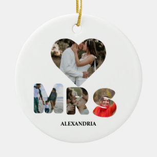 Décoration En Céramique Créez votre propre couple Mr et Mrs photo Matching