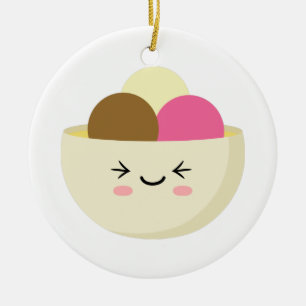 Décoration En Céramique Crème glacée Kawaii