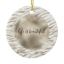 Crème Zen Blanc cacao Brown Zebra Imprimer