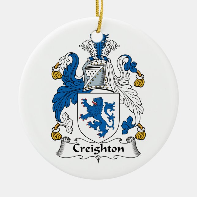 Décoration En Céramique Crête de famille de Creighton (Devant)