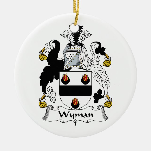 Décoration En Céramique Crête de famille de Wyman (Devant)