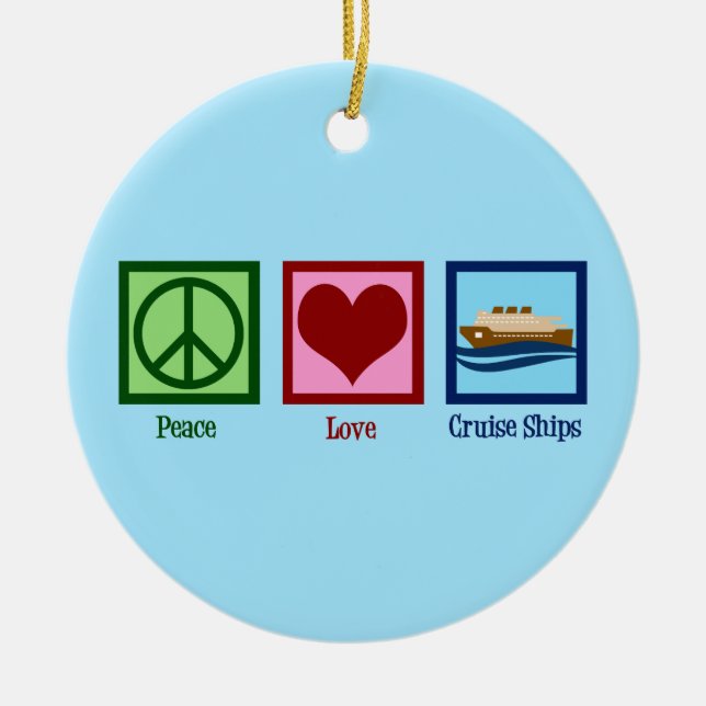 Décoration En Céramique Croisière Peace Love Cruises (Devant)