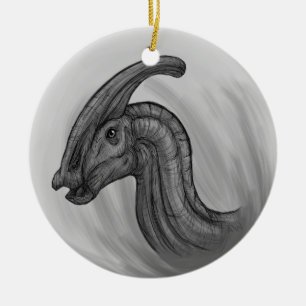 Décoration En Céramique Croquis Parasaurolophus
