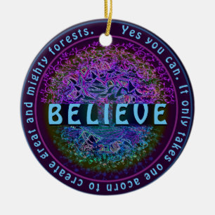 Décoration En Céramique Croyez en vous-même un message positif