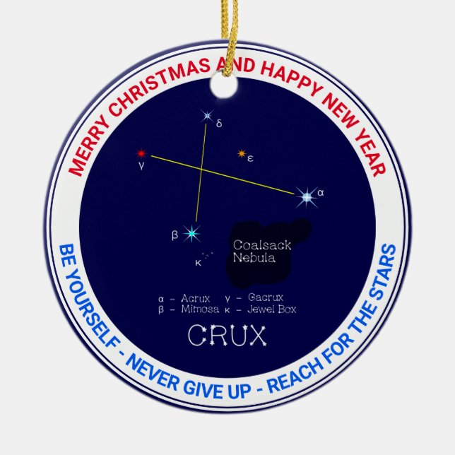 Décoration En Céramique Crux de constellation de l'hémisphère sud (Devant)