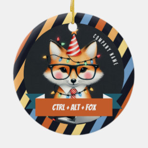 Décoration En Céramique Ctrl + Alt + Renard - Noël au bureau