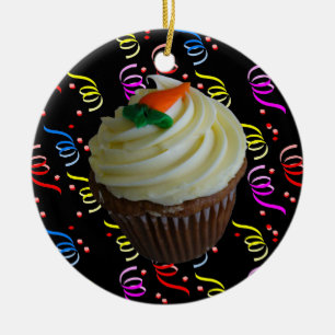 Décoration En Céramique Cupcake de carottes avec Confetti