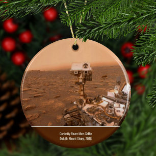 Décoration En Céramique Curiosity Rover Mars Mont Sharp Selfie Noël