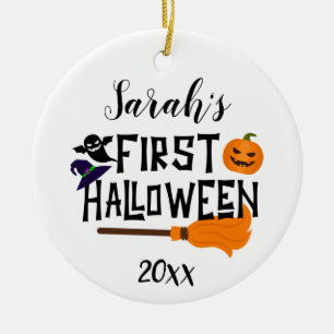 Décoration En Céramique Custom Baby Name First Halloween Pumpkin 2022