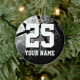 Décoration En Céramique Custom basketball jersey number Christmas tree